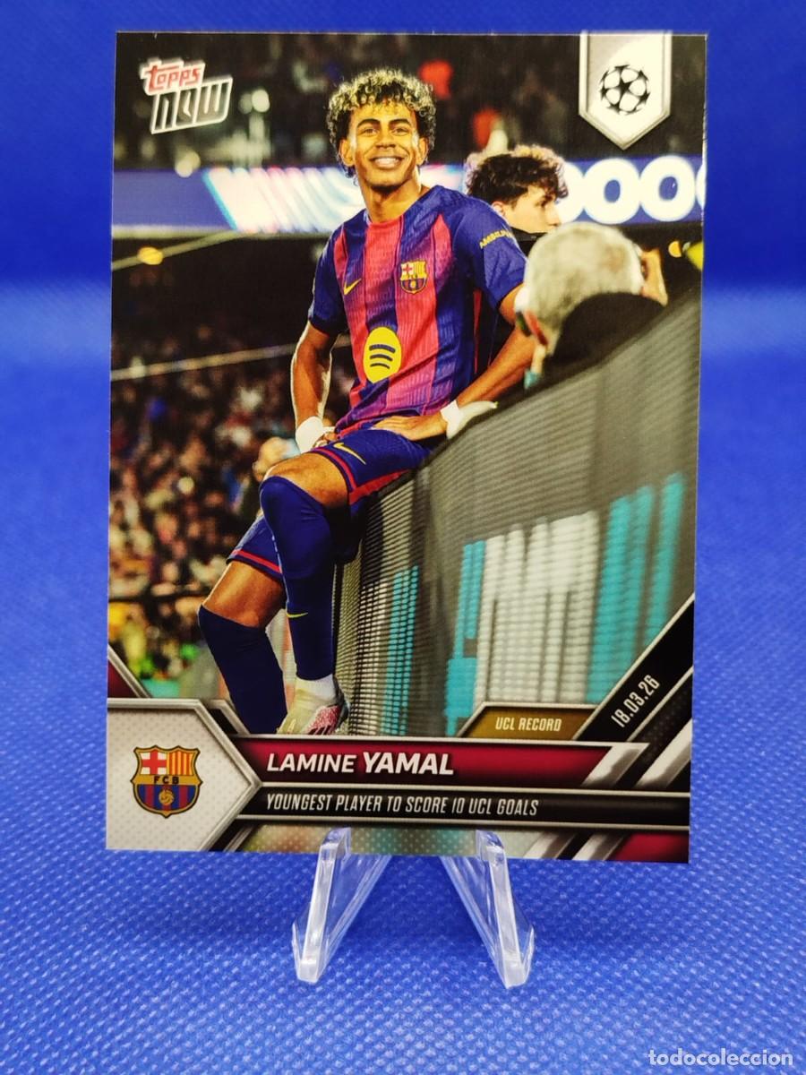 Fu&szlig;ball-Sticker: #112 LAMINE YAMAL 28/02/2026 TOPPS NOW UCL RECORD: YOUNGEST PLAYER TO SCORE 10 UCL GOALS 1/10135