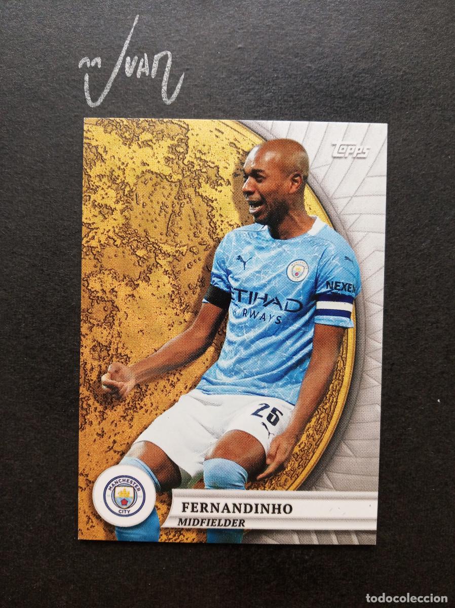 Cromos de F&uacute;tbol: N&ordm; 48 GOLD MOON FERNANDINHO MANCHESTER CITY BRASIL ⚽ TOPPS &reg; BLUE MOON 2024 2025 24 25 NUEVO