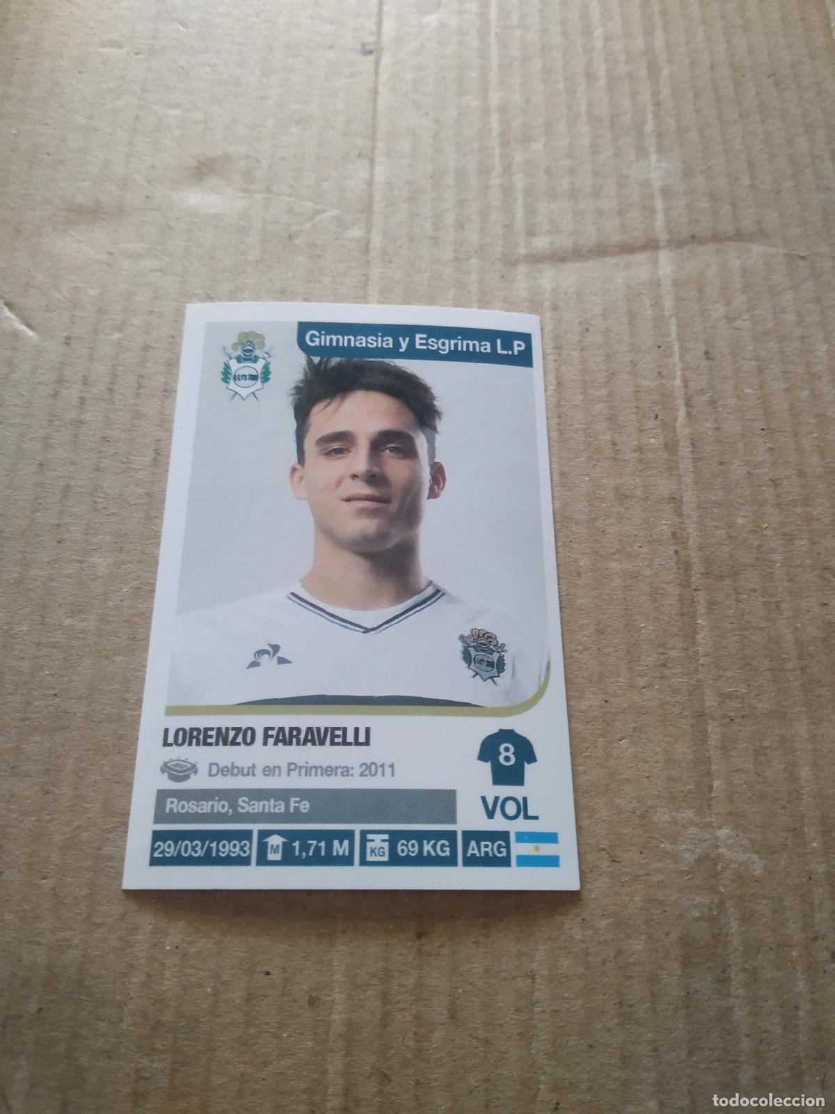 Cromos de F&uacute;tbol: 147 LORENZO FARAVELLI GIMNASIA Y ESGRIMA CROMO FUTBOL ARGENTINO 18-19 PANINI LIGA ARGENTINA 2018-2