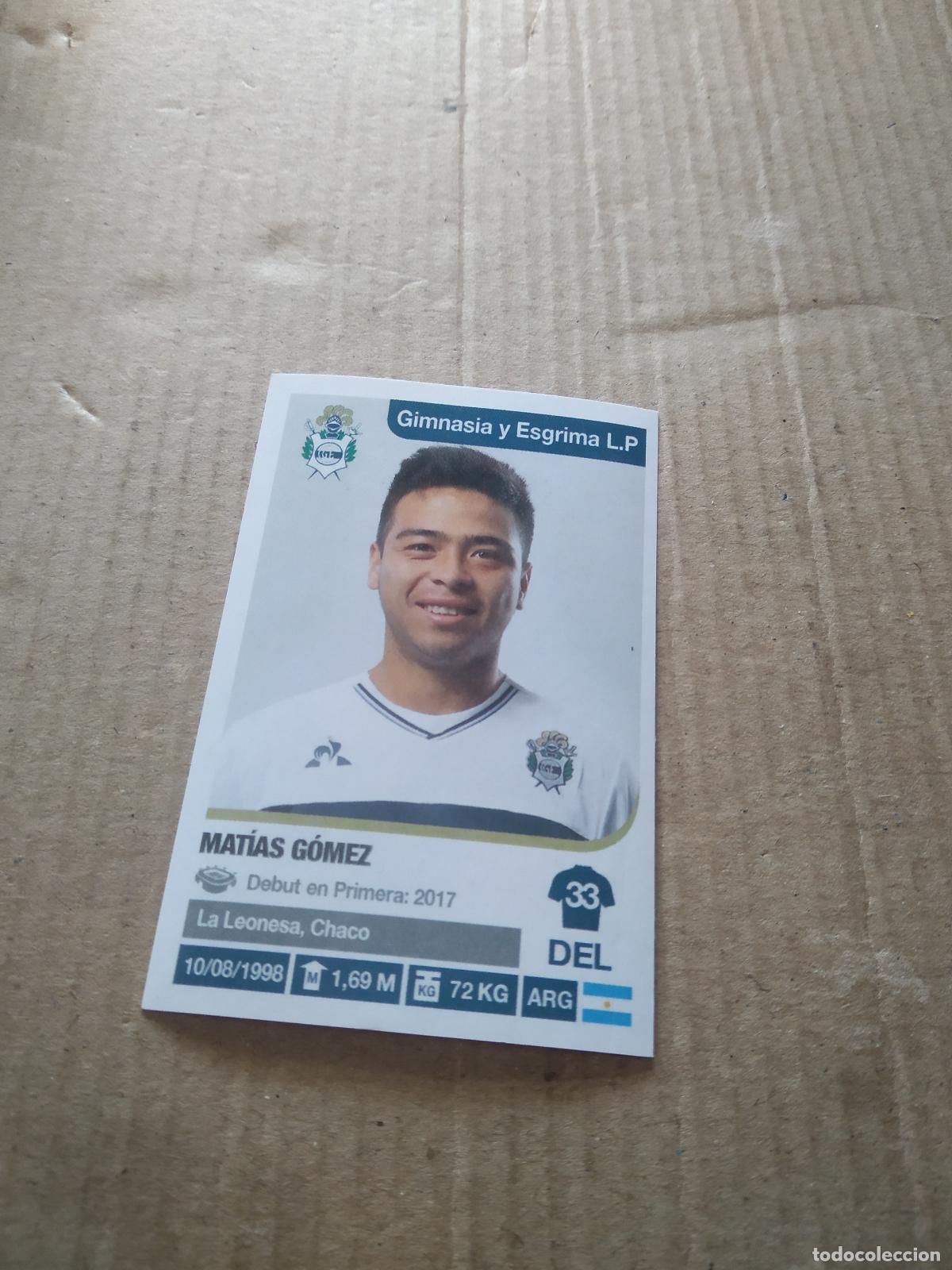 Football Stickers: 151 MATIAS GOMEZ GIMNASIA Y ESGRIMA CROMO FUTBOL ARGENTINO 18-19 PANINI LIGA ARGENTINA 2018-2