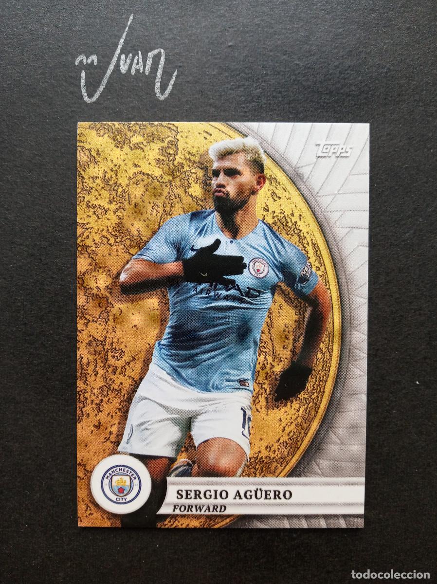 Figurine di Calcio: 50 GOLD MOON SERGIO KUN AGUERO MANCHESTER CITY ARGENTINA ⚽ TOPPS &reg; BLUE MOON 2024 2025 24 25 NUEVO