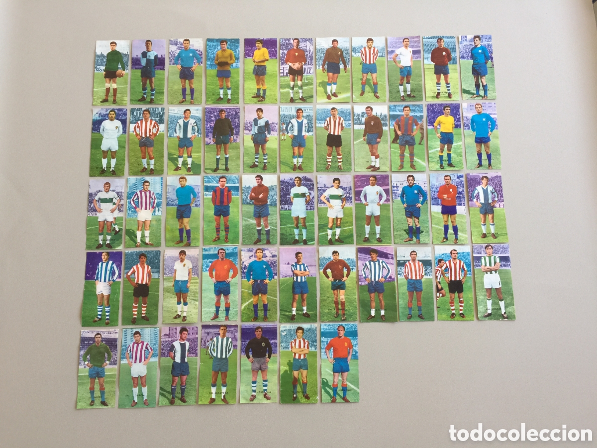 Cromos de F&uacute;tbol: RUIZ ROMERO LIGA 68 69 &rdquo;LOTE DE 51 CROMOS DESPEGADOS&rdquo; VER IMAGENES Y DESCRIPCION