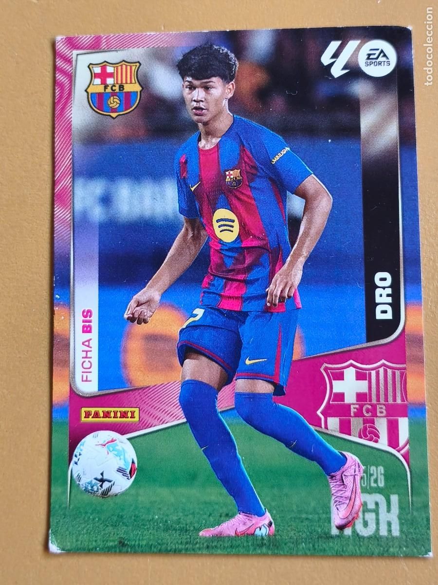 Cromos de F&uacute;tbol: dro, 2025 26. ficha bis