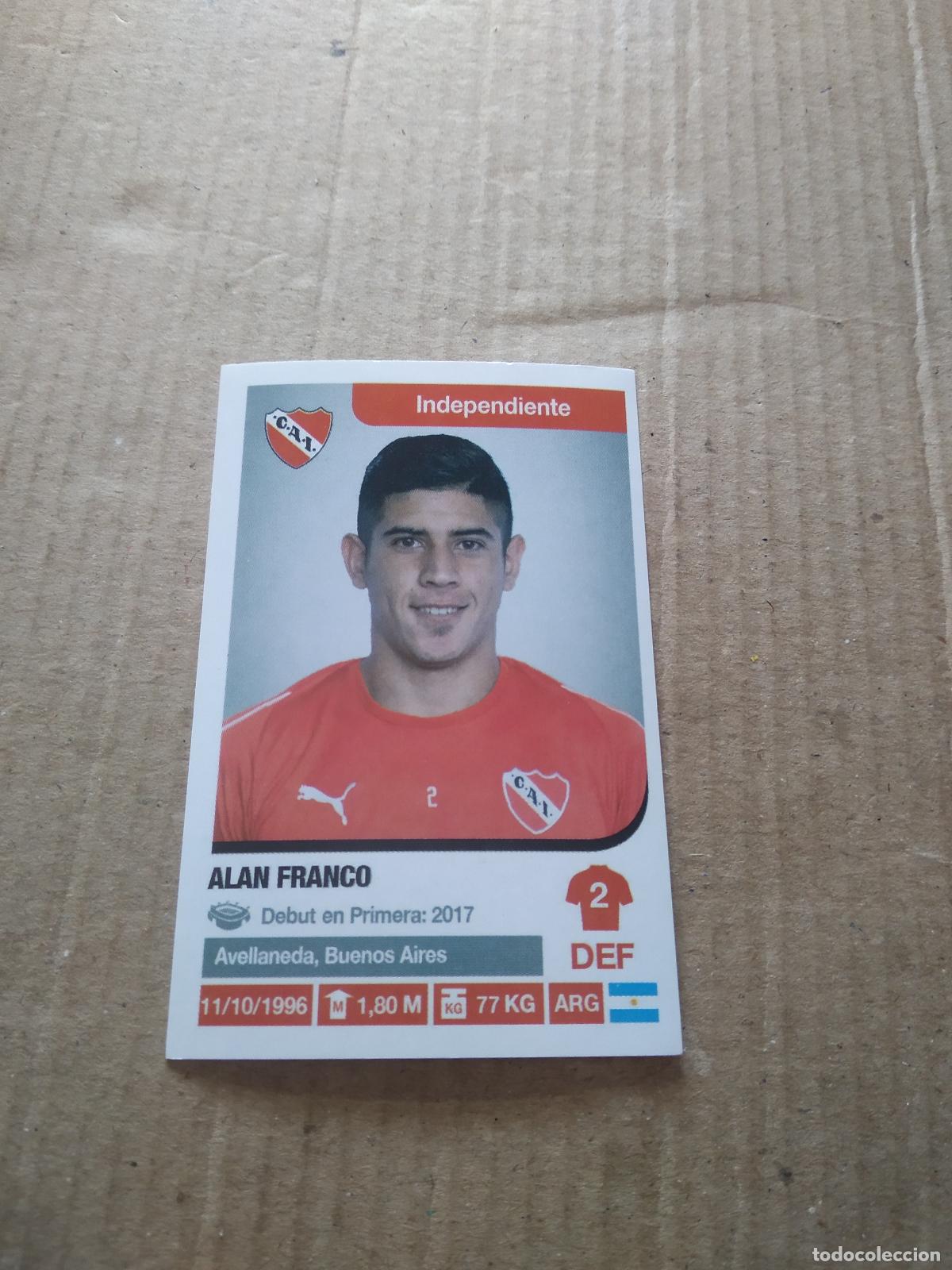 Cromos de F&uacute;tbol: 186 ALAN FRANCO INDEPENDIENTE CROMO FUTBOL ARGENTINO 18-19 PANINI LIGA ARGENTINA 2018-2