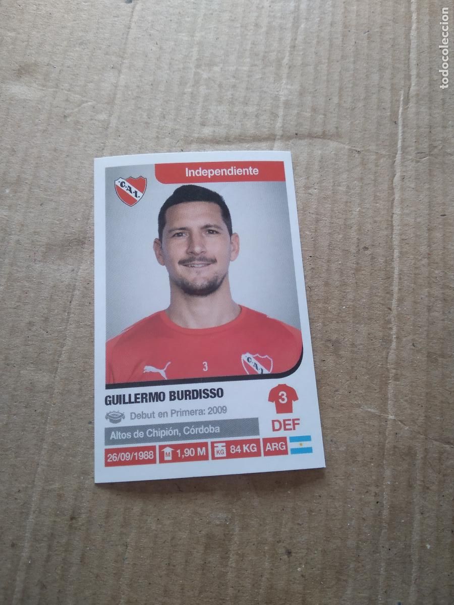 Cromos de F&uacute;tbol: 190 GUILLERMO BURDISSO INDEPENDIENTE CROMO FUTBOL ARGENTINO 18-19 PANINI LIGA ARGENTINA 2018-2