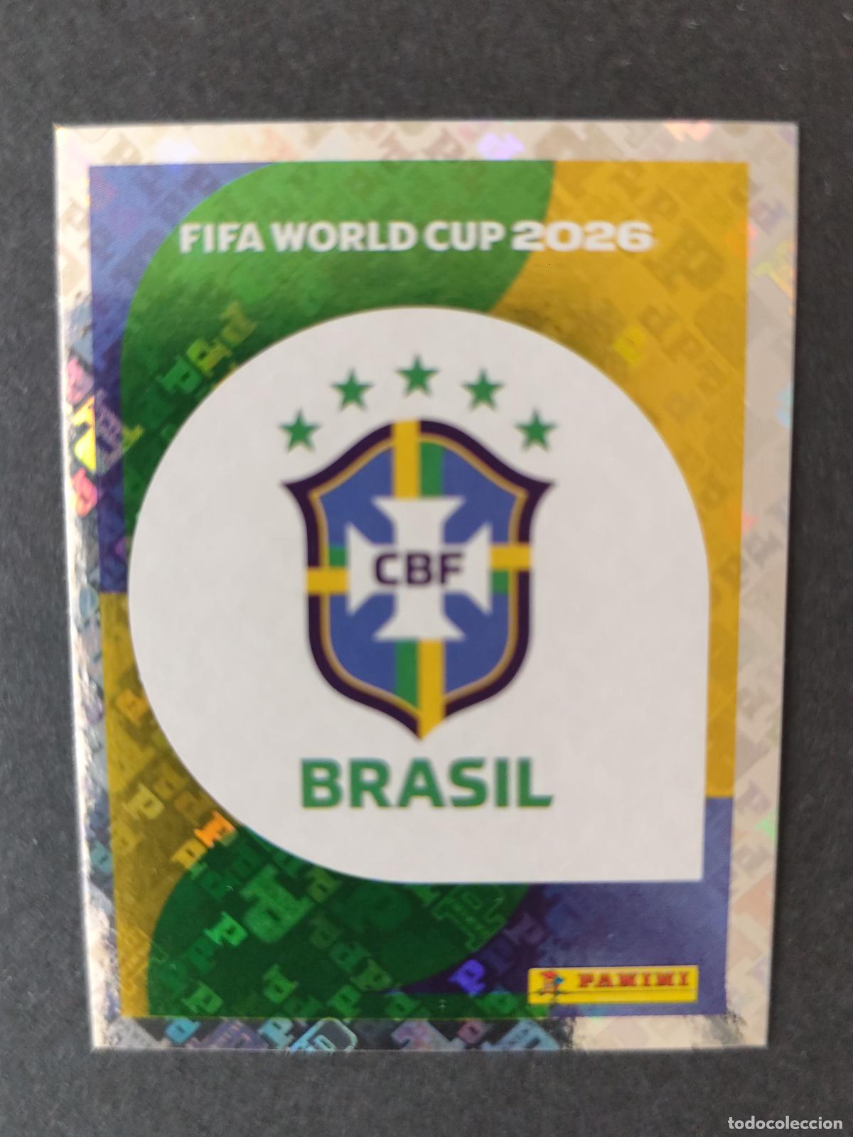 Cromos de F&uacute;tbol: BRA1 EMBLEM ESCUDO 1 BRASIL MUNDIAL FIFA WORLD CUP 2026 STICKER PANINI SIN PEGAR