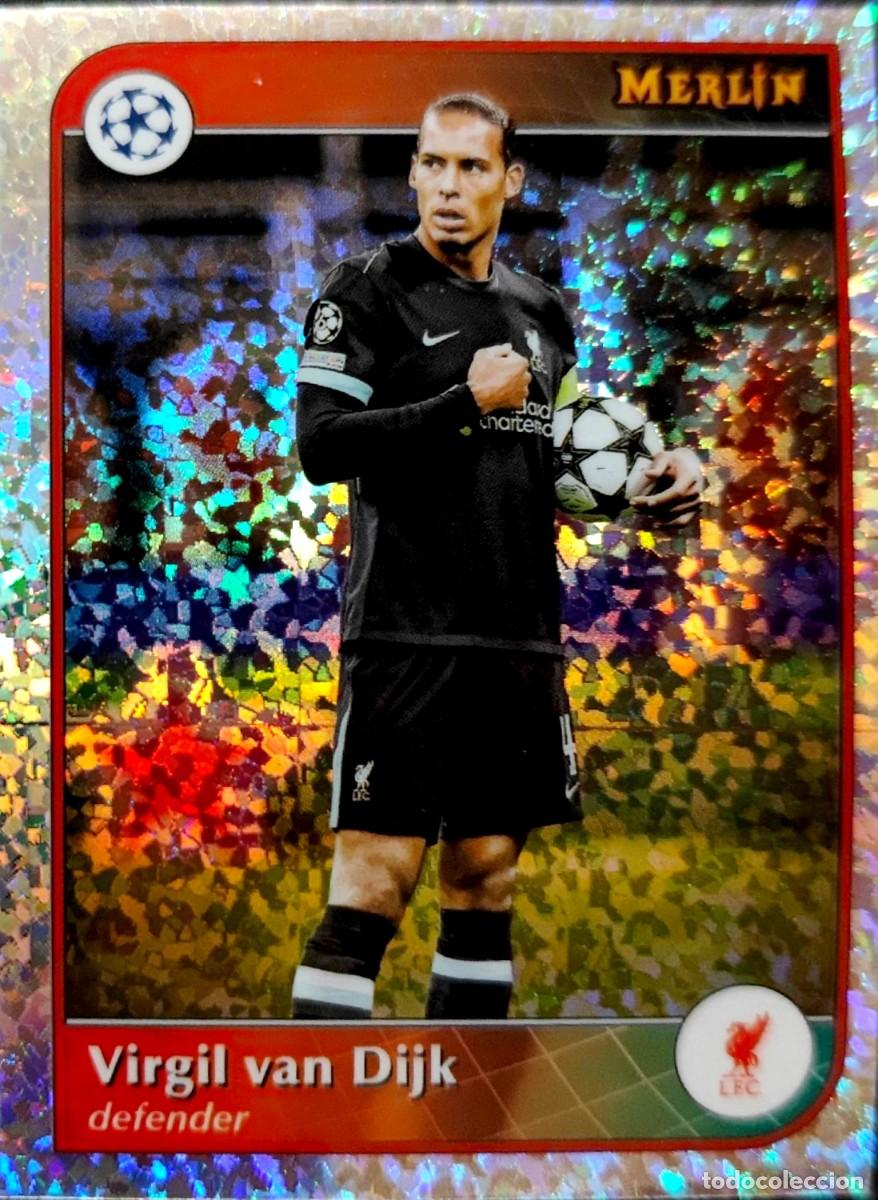 Cromos de F&uacute;tbol: 4 Virgil Van Dijk - Liverpool FC - VERSION SPECKLE - Topps Chrome MERLIN 2024 2025 24 25