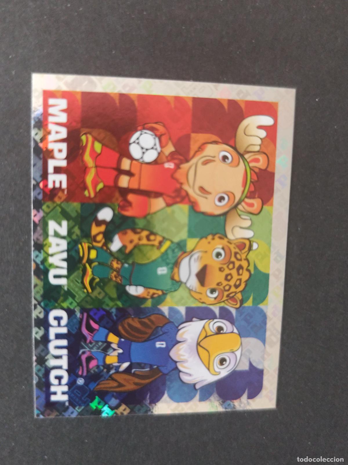 Cromos de F&uacute;tbol: FWC3 OFFICIAL MASCOTAS MAPLE ZAYU CLUTCH MUNDIAL FIFA WORLD CUP 2026 STICKER PANINI SIN PEGAR