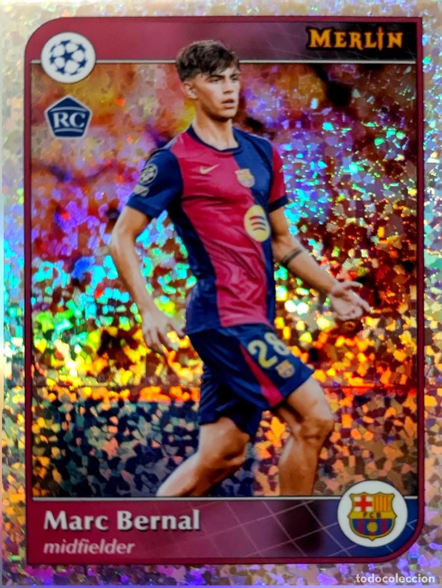 Cromos de F&uacute;tbol: 28 Marc Bernal - FC Barcelona - VERSION SPECKLE - Topps Chrome MERLIN 2024 2025 24 25