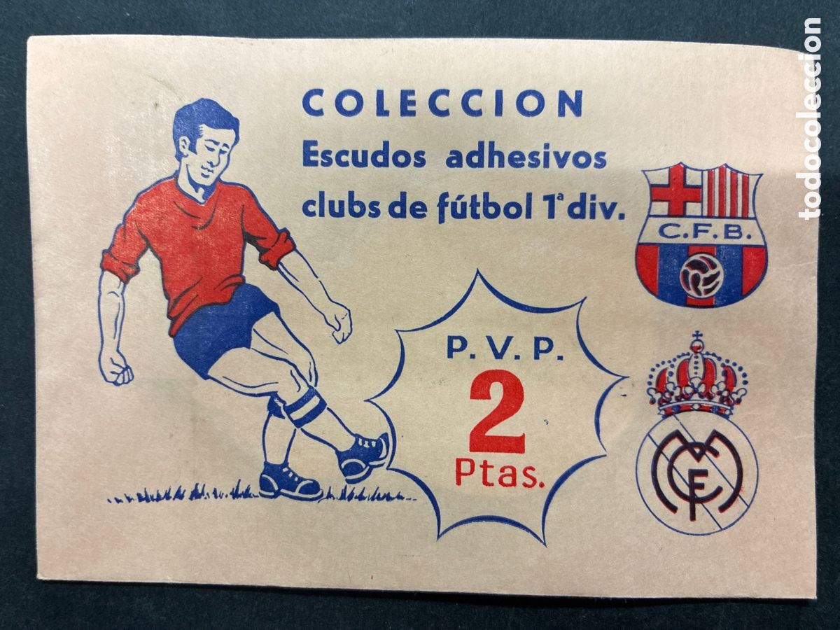 Football Stickers: SOBRE CROMOS SIN ABRIR ESCUDOS CLUBS DE FUTBOL 1&ordf; DIVISION