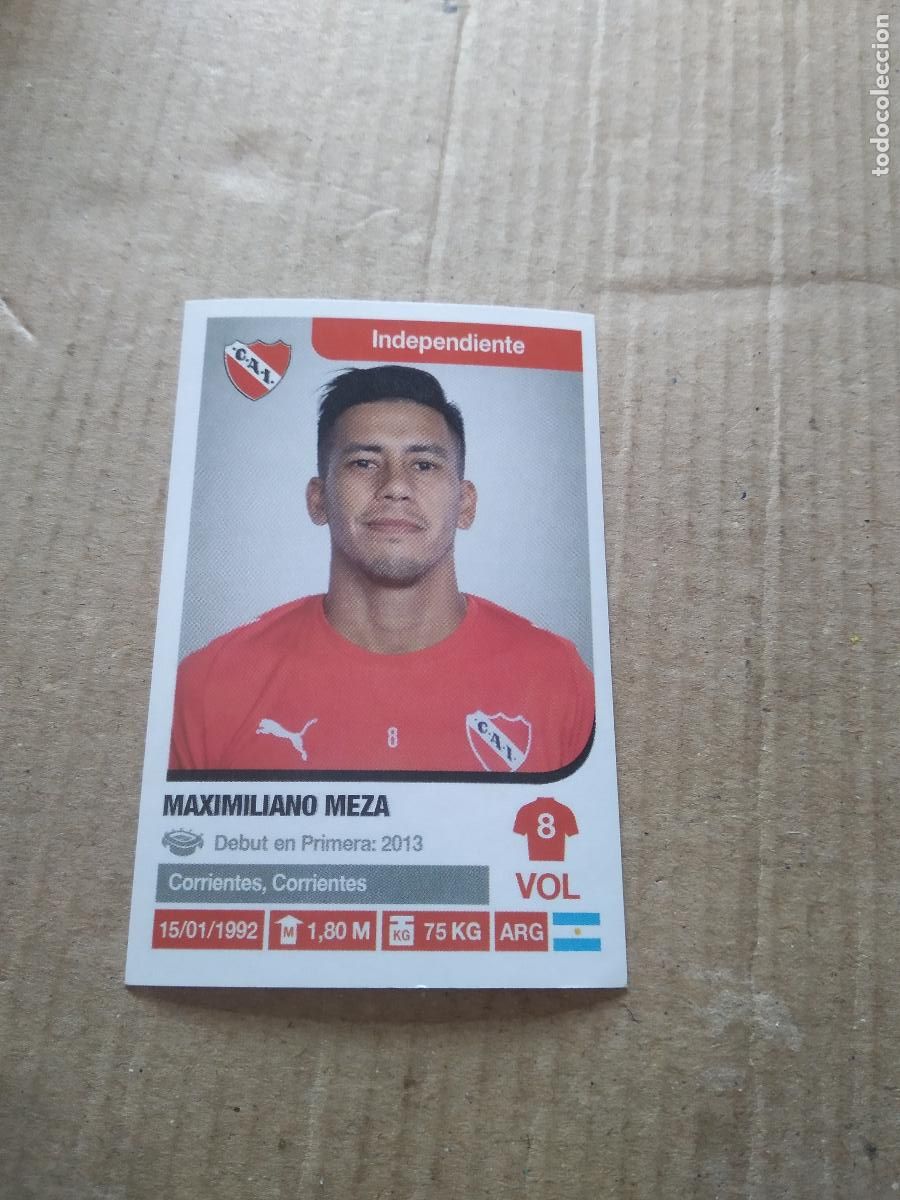 Cromos de F&uacute;tbol: 194 MAXIMILIANO MEZA INDEPENDIENTE CROMO FUTBOL ARGENTINO 18-19 PANINI LIGA ARGENTINA 2018-2