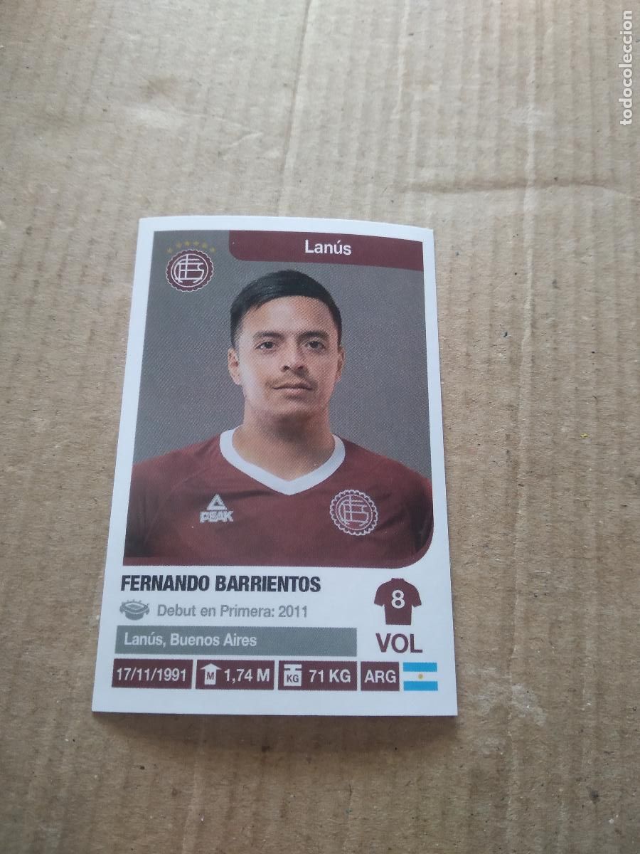 Cartes &agrave; collectionner de Football: 206 FERNANDO BARRIENTOS LANUS CROMO FUTBOL ARGENTINO 18-19 PANINI LIGA ARGENTINA 2018-2