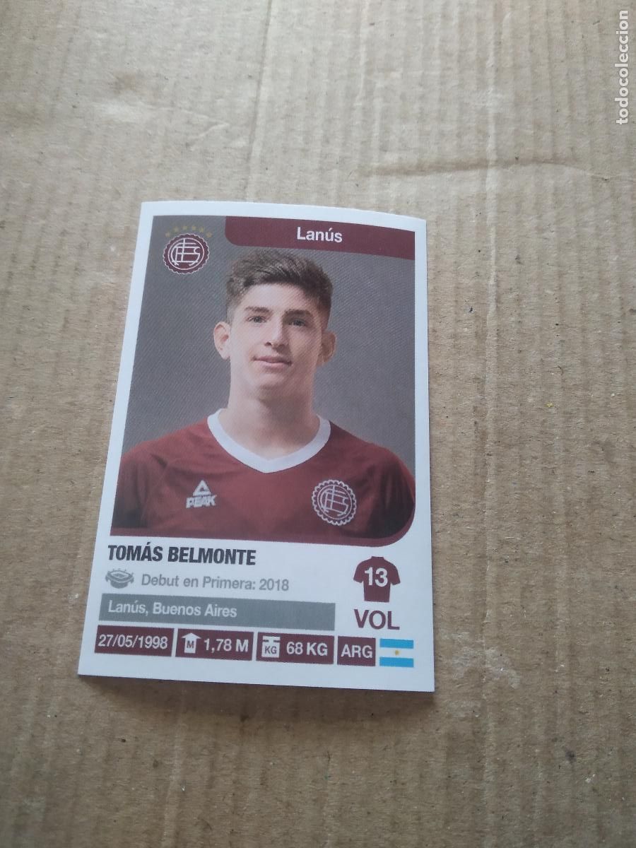 Cartes &agrave; collectionner de Football: 209 TOMAS BELMONTE LANUS CROMO FUTBOL ARGENTINO 18-19 PANINI LIGA ARGENTINA 2018-2