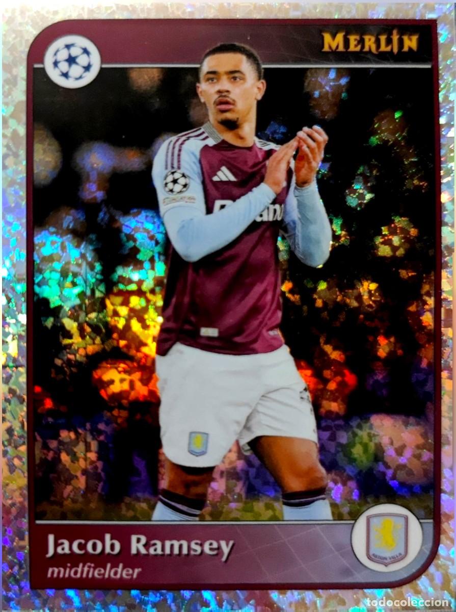 Cartes &agrave; collectionner de Football: 41 Jacob Ramsey - Aston Villa - VERSION SPECKLE - Topps Chrome MERLIN 2024 2025 24 25