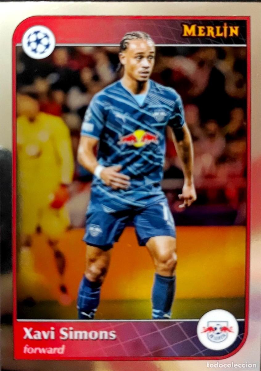 Football Stickers: 75 Xavi Simons - RB Leipzig - Topps Chrome MERLIN 2024 2025 24 25