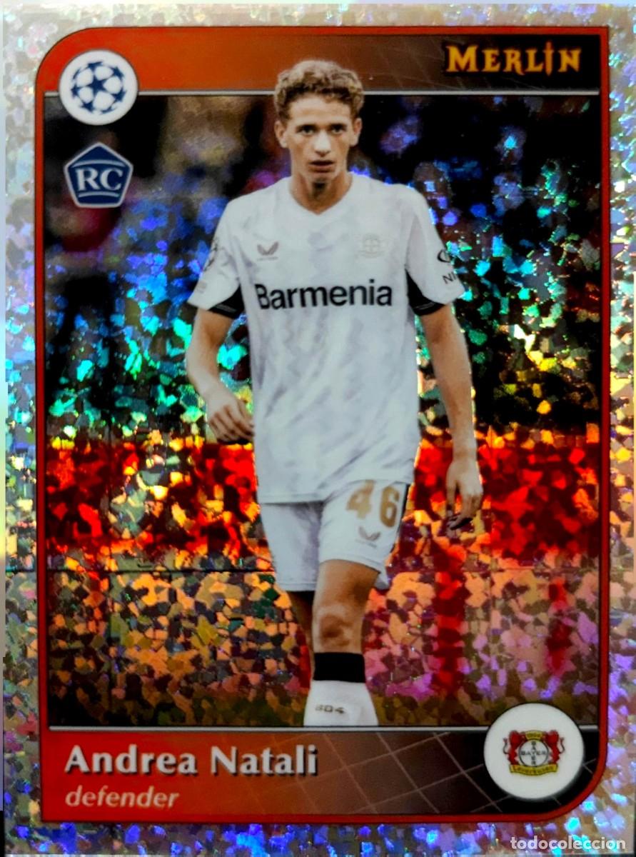 Cromos de F&uacute;tbol: 105 Andrea Natali - Bayer 04 Leverkusen - VERSION SPECKLE - Topps Chrome MERLIN 2024 2025 24 25