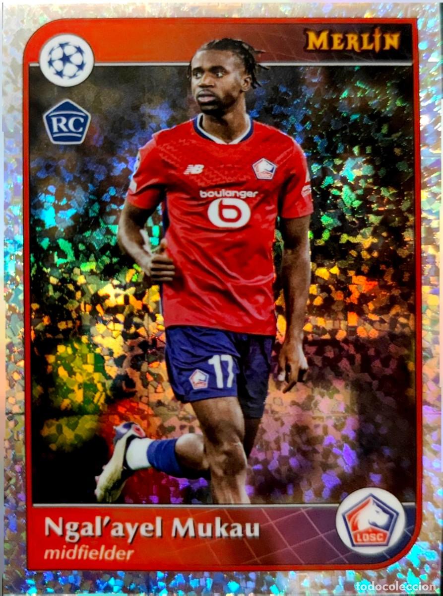 Cromos de F&uacute;tbol: 111 Ngal'ayel Mukau - LOSC Lille - VERSION SPECKLE - Topps Chrome MERLIN 2024 2025 24 25