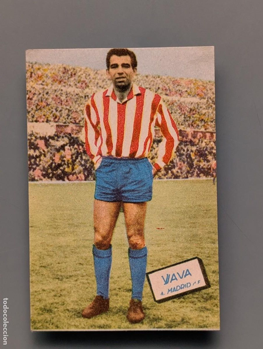 Figurine di Calcio: DIFICIL CROMO NUEVO RARE MINT CARD VAVA ATLETICO MADRID FHER 60 61 1960 1961 BRASIL BRAZIL FOOTBALL