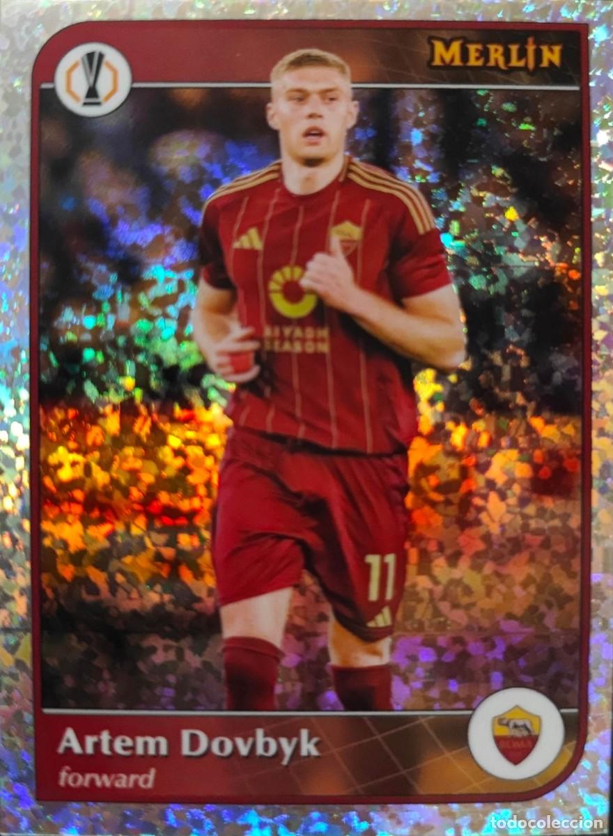Cromos de F&uacute;tbol: 156 Artem Dovbyk - AS Roma - VERSION SPECKLE - Topps Chrome MERLIN 2024 2025 24 25