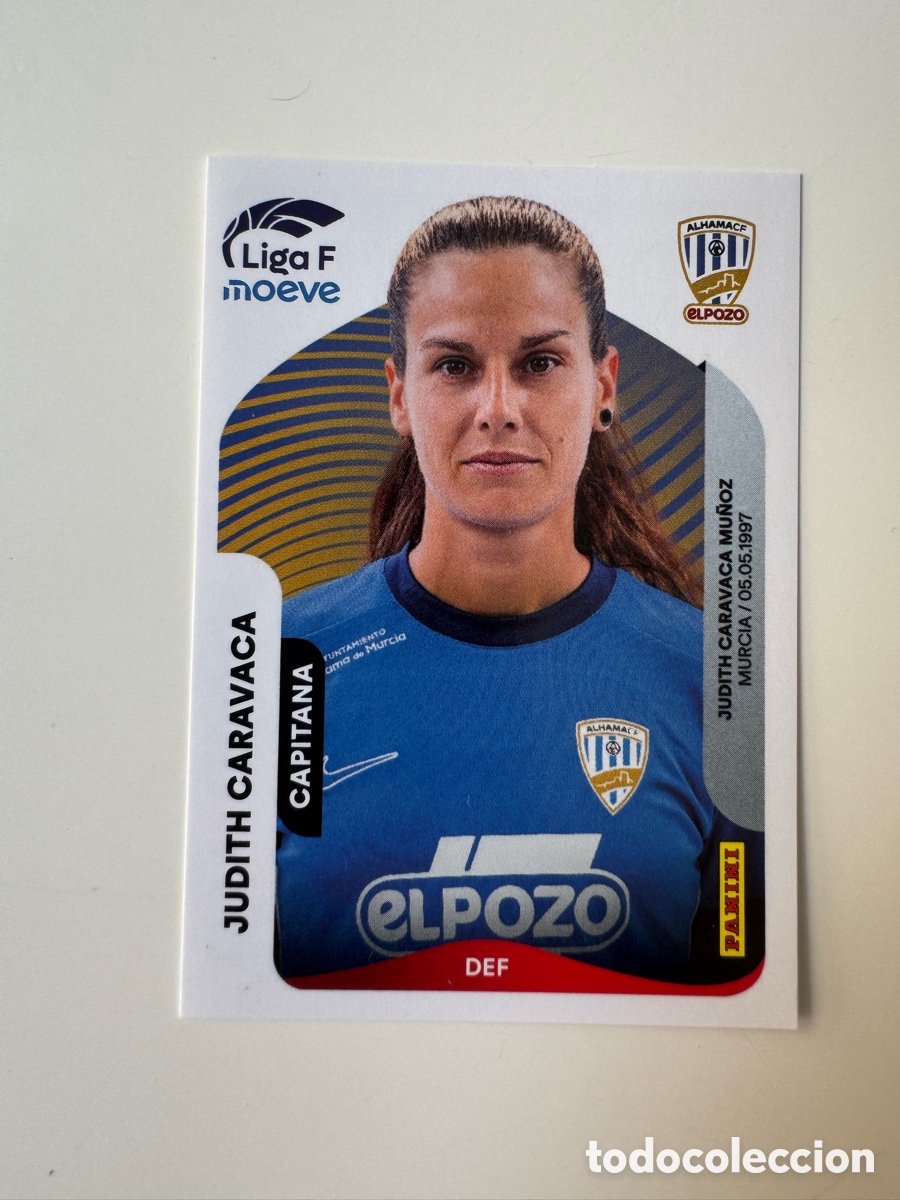 Cromos de F&uacute;tbol: PANINI LIGA F FEMENINA 2025-2026 25-26 &ndash; Judith Caravaca Alhama CF N&ordm; 8 A 8A