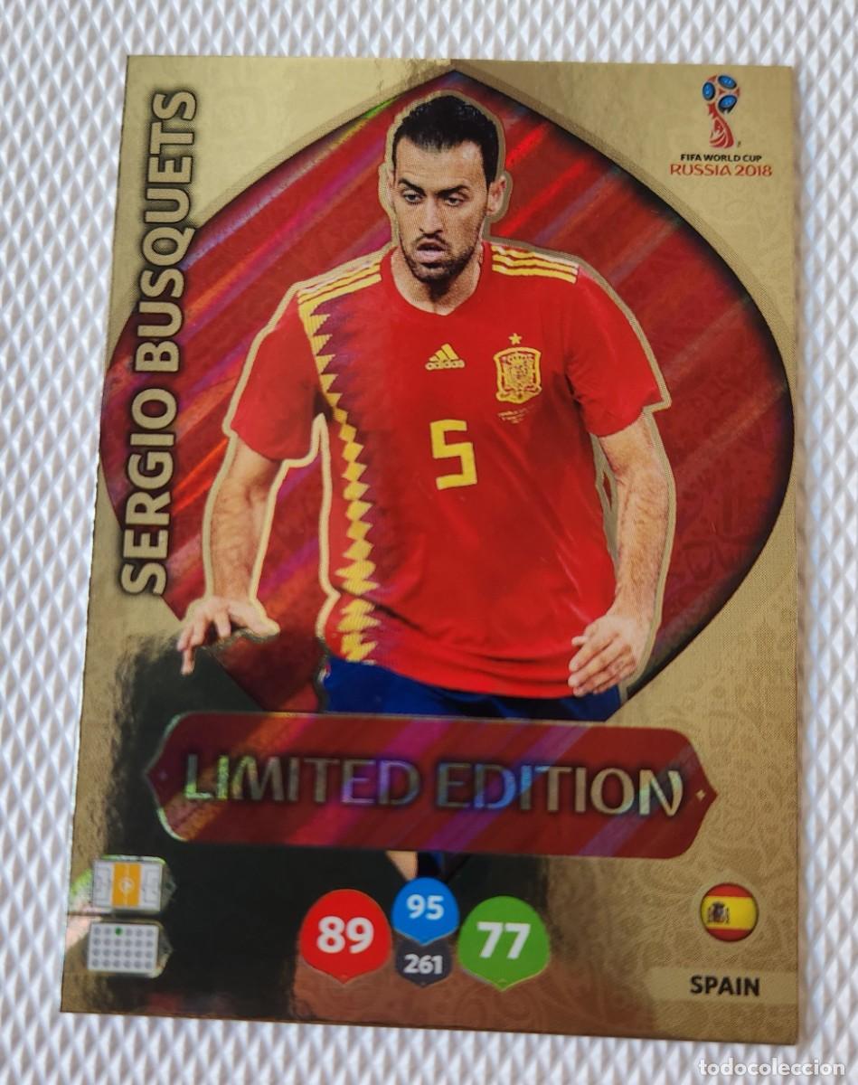 Cromos de F&uacute;tbol: SERGIO BUSQUETS Russia 2018 Panini LIMITED EDITION Adrenalyn XL World Cup ESPA&Ntilde;A