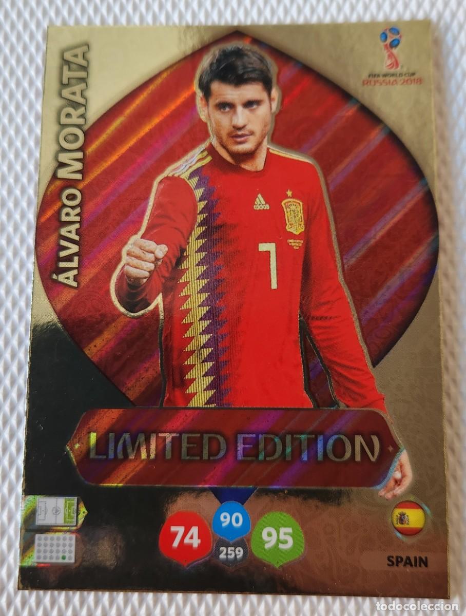 Cromos de F&uacute;tbol: &Aacute;LVARO MORATA Russia 2018 Panini LIMITED EDITION Adrenalyn XL World Cup ESPA&Ntilde;A