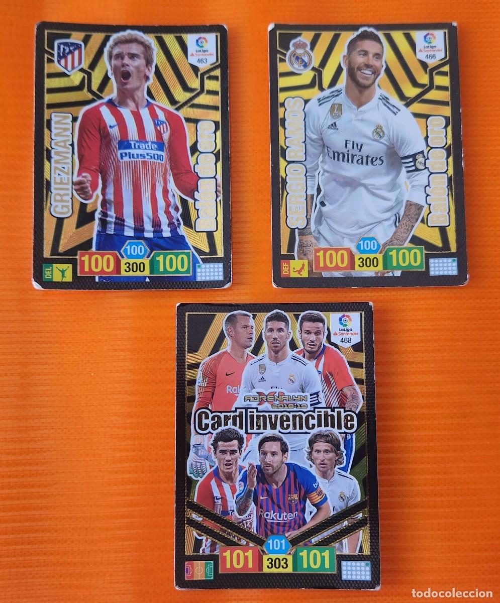 Cromos de F&uacute;tbol: BALON ORO INVINCIBLE - 3 cards Lote - ADRENALYN XL 2018 2019 PANINI LA LIGA