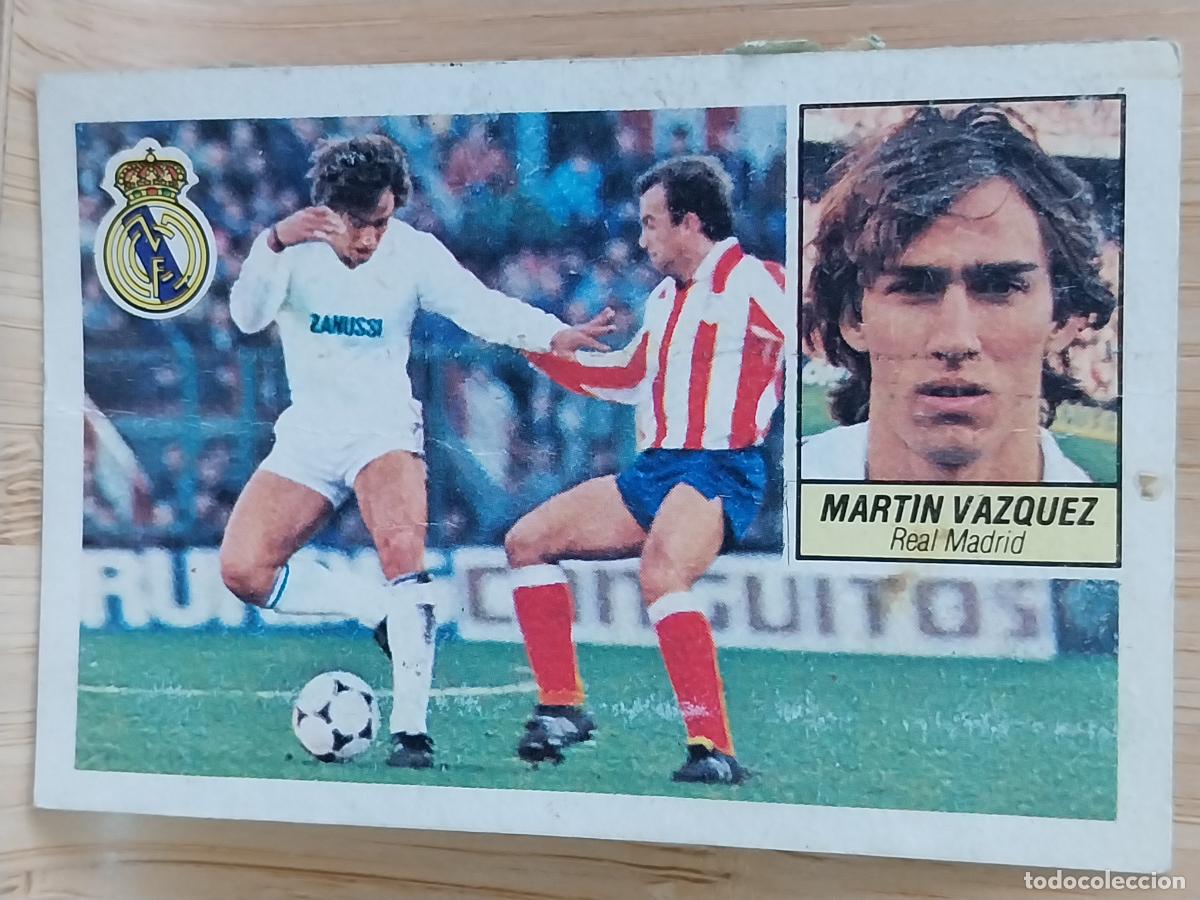 Football Stickers: MARTIN VAZQUEZ REAL MADRID ESTE LIGA 1984 84 85 CROMO RECUPERADO ORIGINAL
