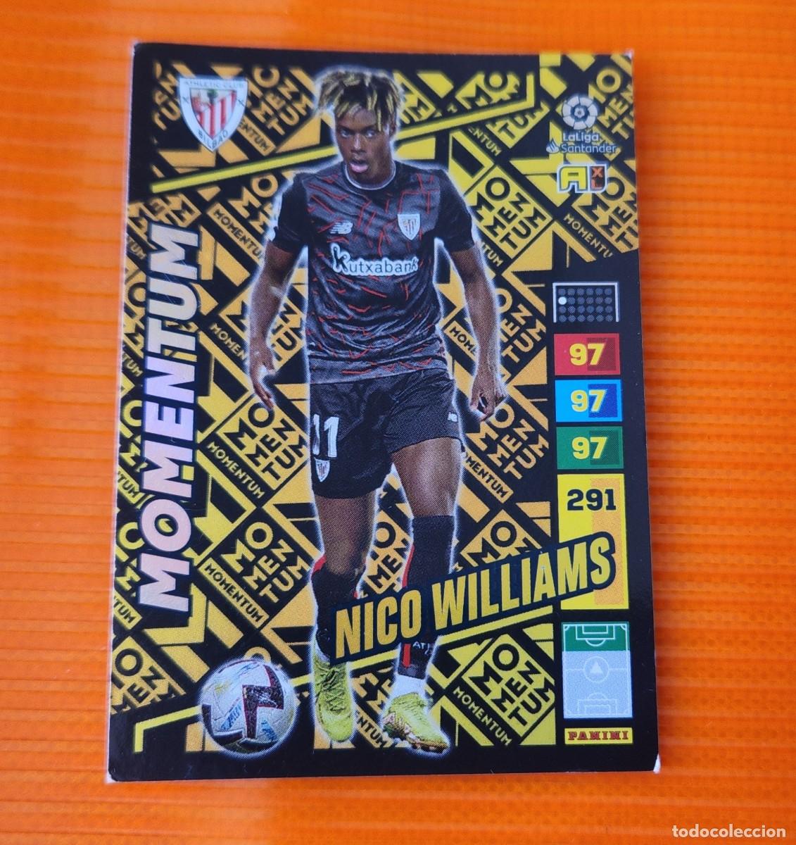 Football Stickers: NICO WILLIAMS MOMENTUM - ADRENALYN LALIGA 2022-23 - Athletic Club Bilbao