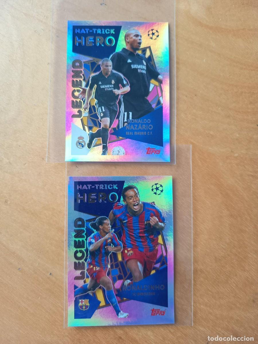 Football Stickers: LOTE RONALDO Y RONALDINHO HAT TRICK HERO FOIL STICKER PANINI CHAMPIONS 2025/26