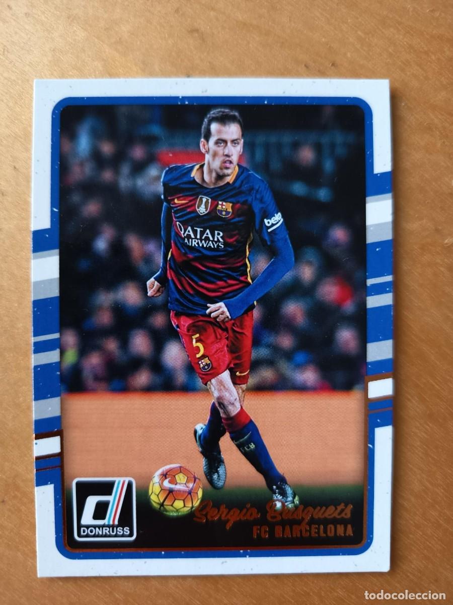 Cromos de F&uacute;tbol: BUSQUETS Y LUIS SUAREZ LOTE BARCELONA PANINI DONRUSS