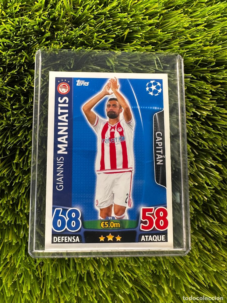 Cromos de F&uacute;tbol: N&ordm; 99 Giannis Maniatis Capit&aacute;n Olympiacos FC Match Attax 15 16