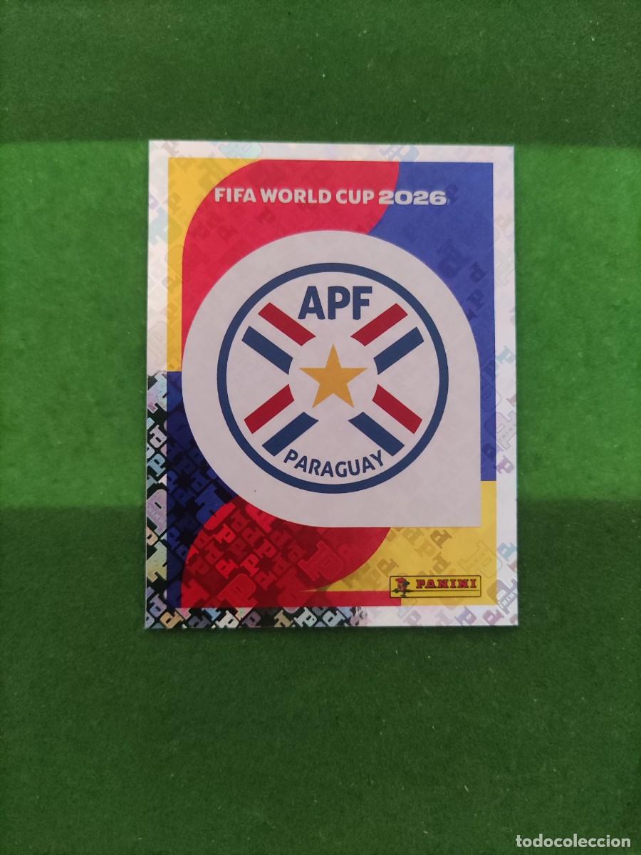 Cromos de F&uacute;tbol: Escudo Paraguay PAR 1 Sticker Mundial 2026 FIFA World Cup / Sin pegar