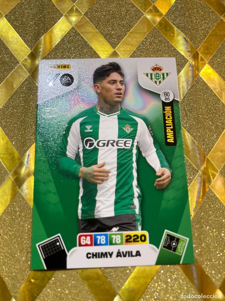 Fu&szlig;ball-Sticker: CROMO DE FUTBOL NUMERO 90 BIS CHIMY AVILA BETIS MOMENTUM ORO ADRENALYN 2025 2026 PANINI !