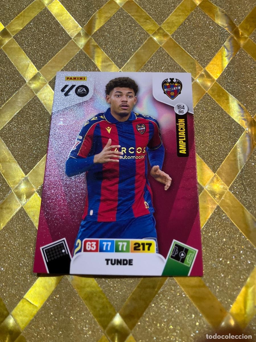 Fu&szlig;ball-Sticker: CROMO DE FUTBOL NUMERO 194 BIS TUNDE LEVANTE MOMENTUM ORO ADRENALYN 2025 2026 PANINI !