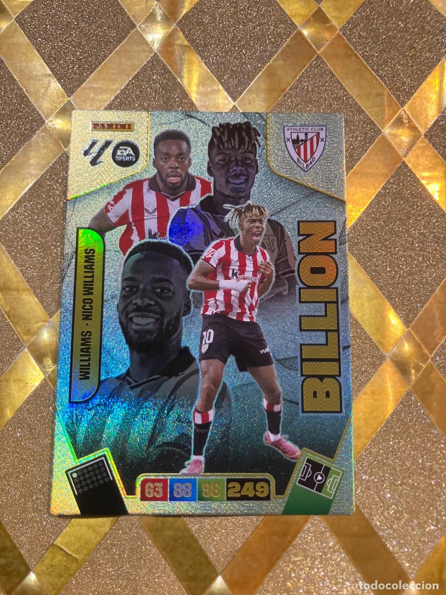 Cromos de F&uacute;tbol: CROMO DE FUTBOL WILLIAMS - NICO WILLIAMS ATHLETIC BILLION MOMENTUM ORO ADRENALYN 2025 2026 PANINI !