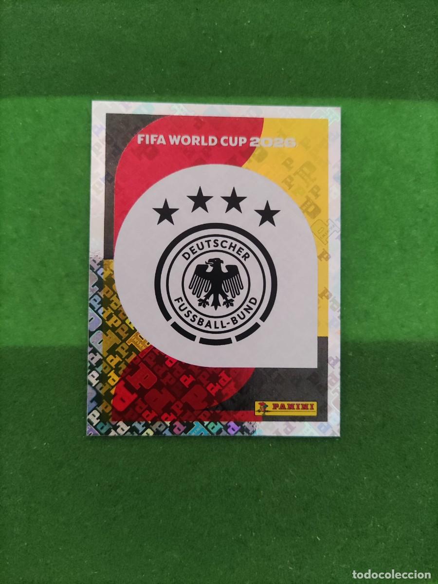 Cromos de F&uacute;tbol: Escudo Alemania GER 1 Sticker Mundial 2026 FIFA World Cup / Sin pegar