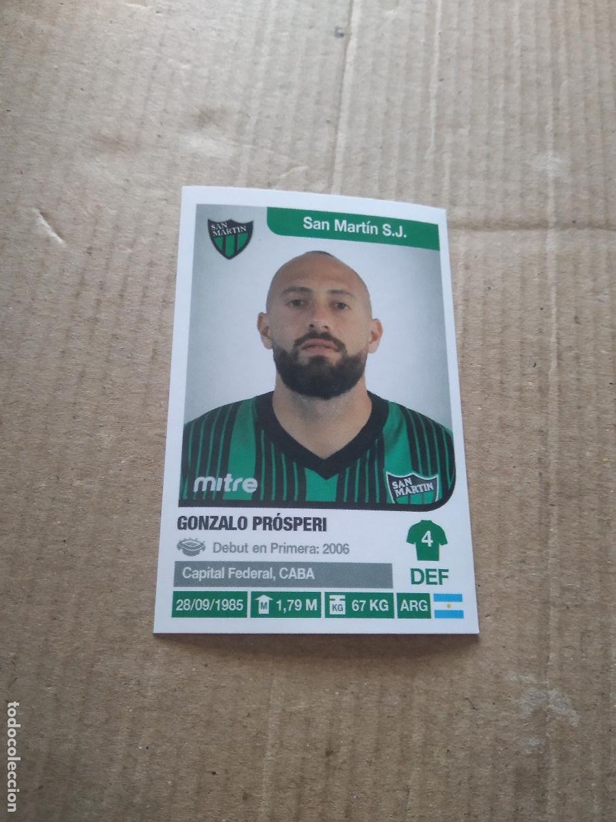 Cromos de F&uacute;tbol: 308 GONZALO PROSPERI SAN MARTIN CROMO FUTBOL ARGENTINO 18-19 PANINI LIGA ARGENTINA 2018-2019
