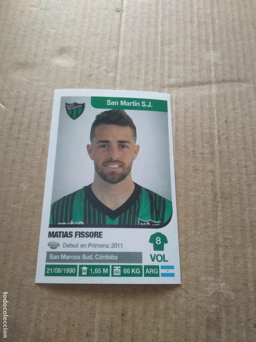 Cromos de F&uacute;tbol: 310 MATIAS FISSORE SAN MARTIN CROMO FUTBOL ARGENTINO 18-19 PANINI LIGA ARGENTINA 2018-2019