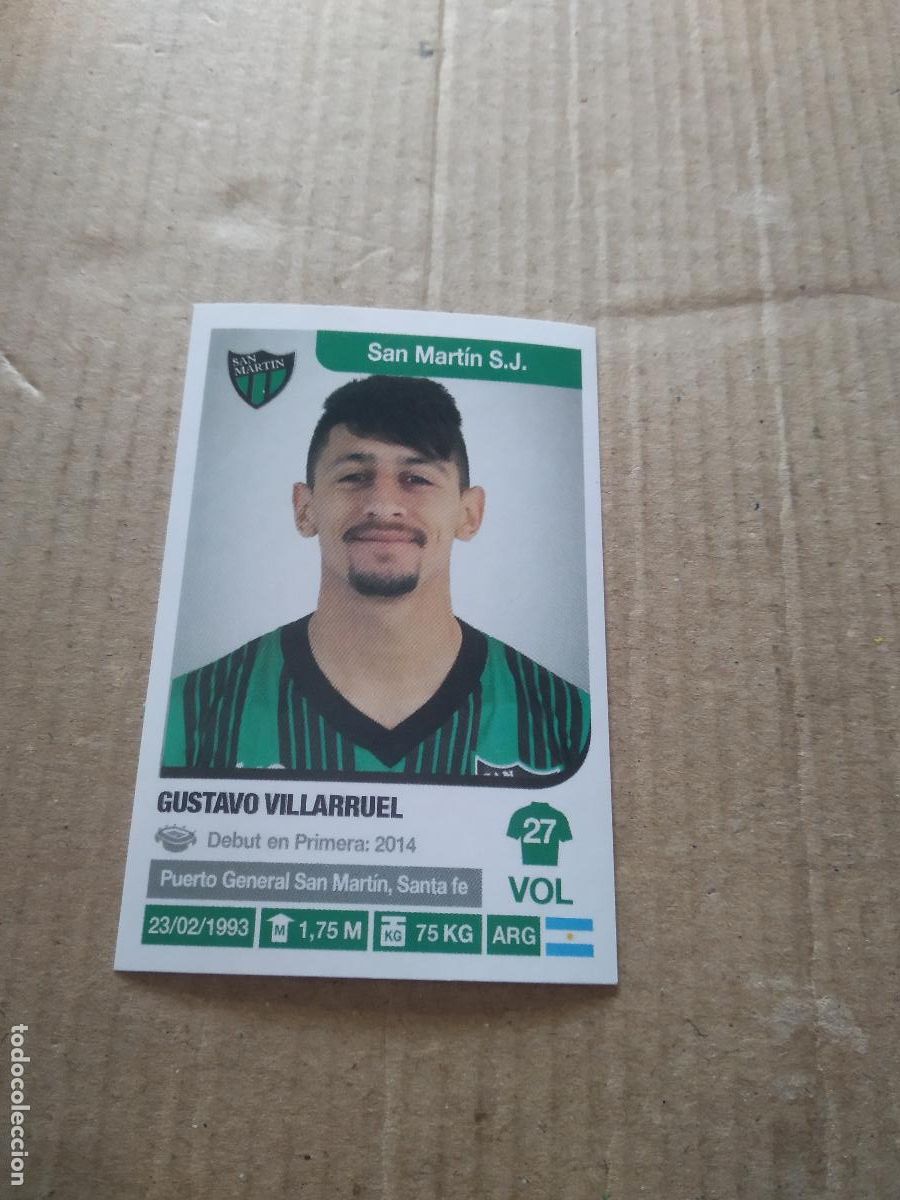 Cromos de F&uacute;tbol: 314 GUSTAVO VILLARRUEL SAN MARTIN CROMO FUTBOL ARGENTINO 18-19 PANINI LIGA ARGENTINA 2018-2019