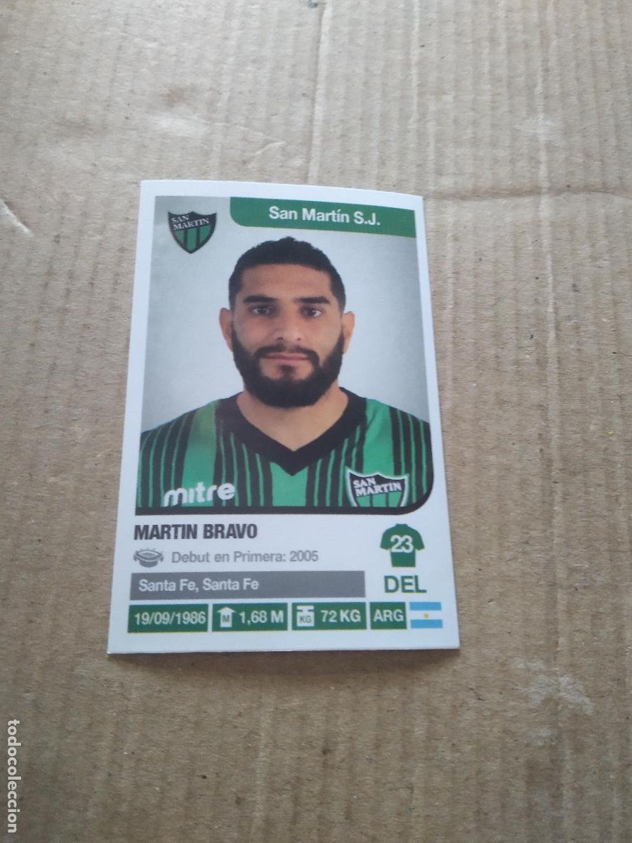Cromos de F&uacute;tbol: 315 MARTIN BRAVO SAN MARTIN CROMO FUTBOL ARGENTINO 18-19 PANINI LIGA ARGENTINA 2018-2019