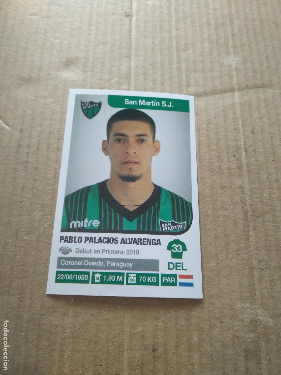 Football Stickers: 316 PABLO PALACIOS ALVARENGA SAN MARTIN CROMO FUTBOL ARGENTINO 18-19 PANINI LIGA ARGENTINA 2018-2019