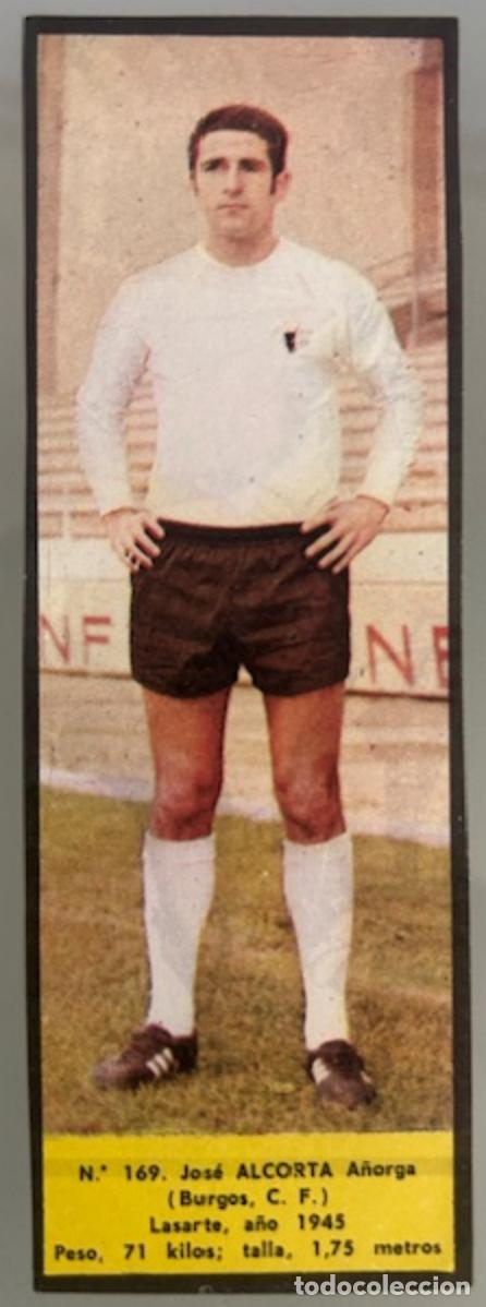 Football Stickers: 169-Alcorta (Burgos) &Aacute;lbum Jugadores Uno a Uno. F&uacute;tbol 68-69 (La Voz de Asturias)