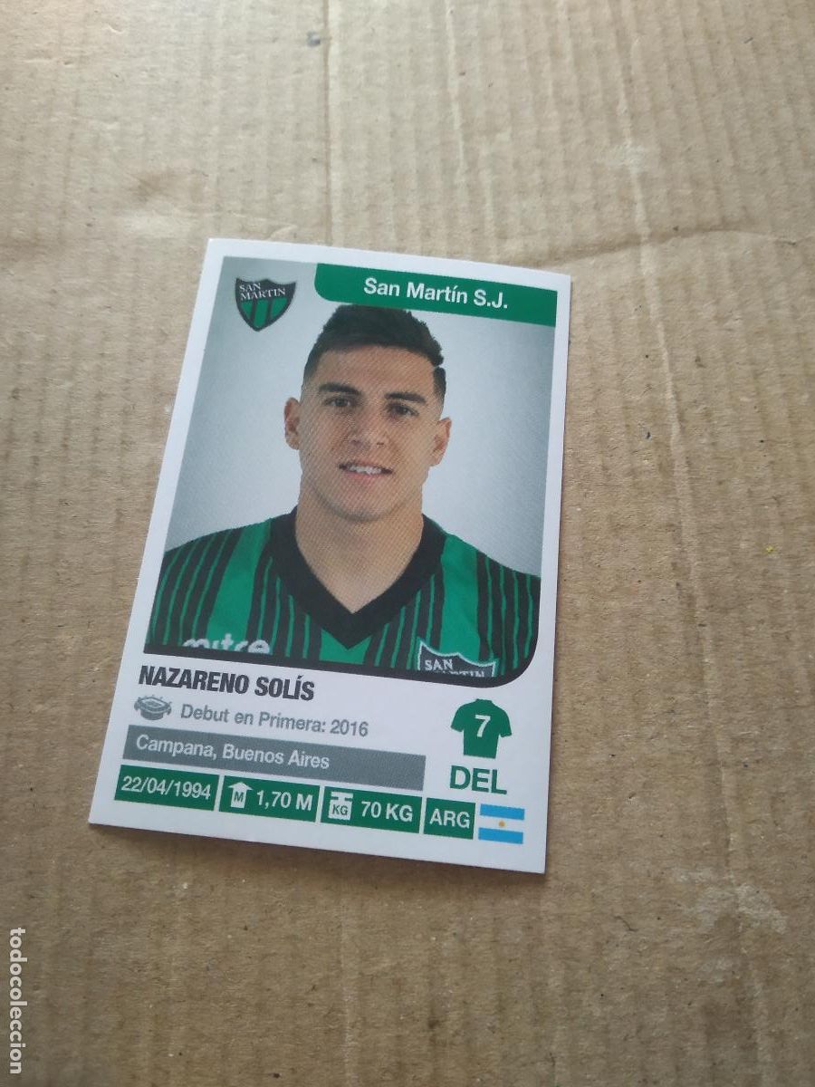 Football Stickers: 317 NAZARENO SOLIS SAN MARTIN CROMO FUTBOL ARGENTINO 18-19 PANINI LIGA ARGENTINA 2018-2019