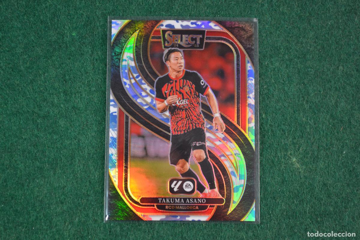 Cromos de F&uacute;tbol: PANINI SELECT LA LIGA 2024-25 - 107 TAKUMA ASANO (RCD MALLORCA) PARALELA WINTER CAMO NUMERADA 29/30