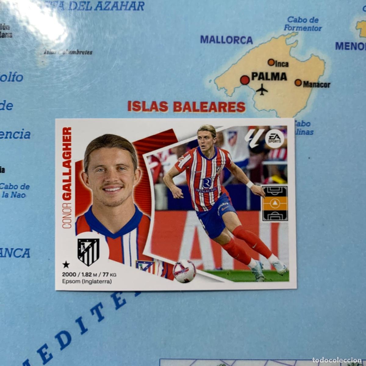 Cromos de F&uacute;tbol: Gallagher &uacute;ltimo fichaje n&uacute;mero 36 del Atl&eacute;tico de Madrid cromo liga este 24-25 2024-2025
