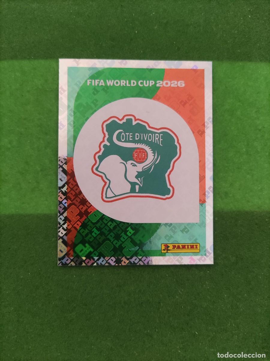 Cromos de F&uacute;tbol: Escudo Costa de Marfil CIV 1 Sticker Mundial 2026 FIFA World Cup / Sin pegar