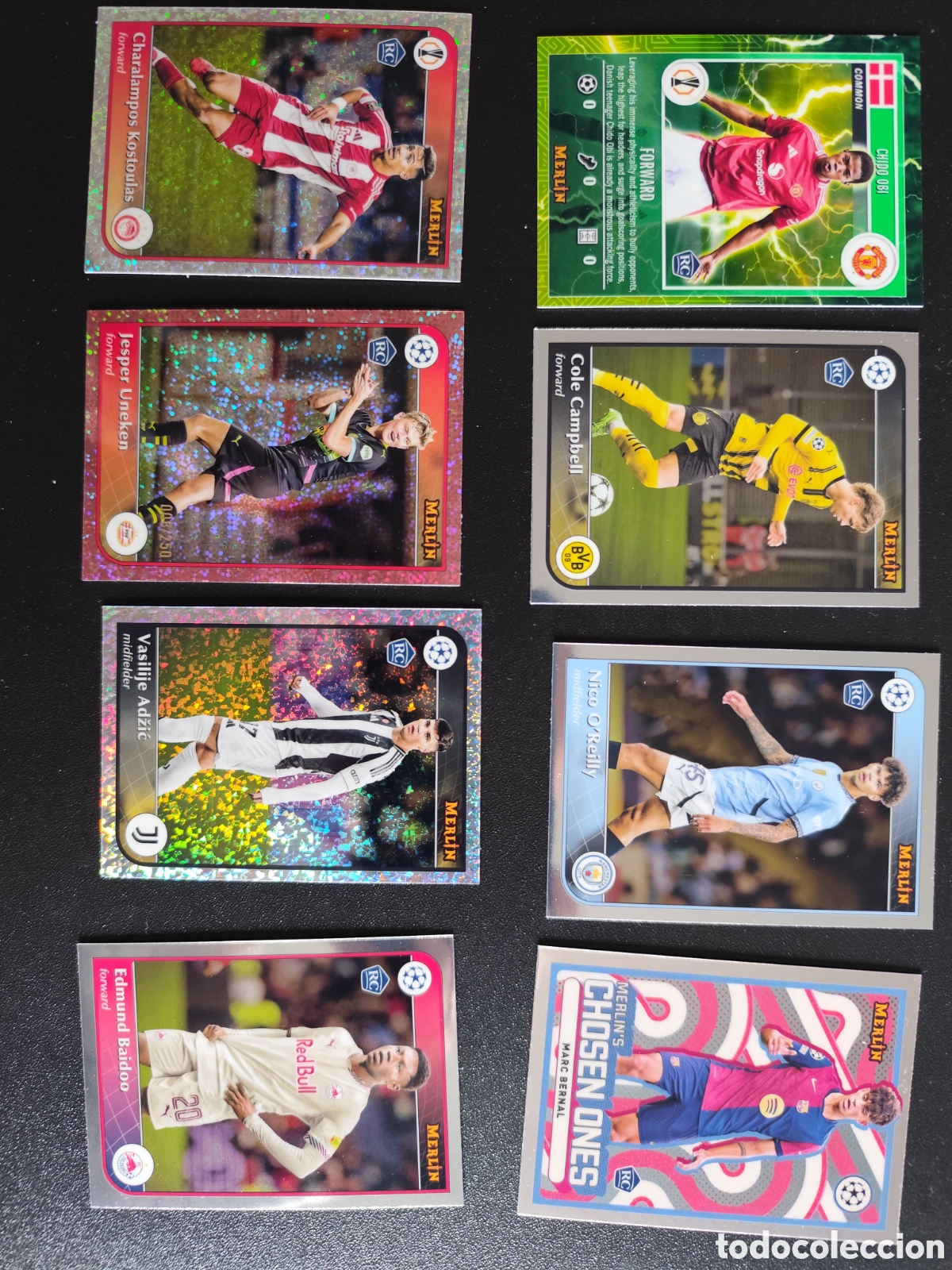 Cromos de F&uacute;tbol: Lote 8 Rookie Carda UCL 2024/25 Merlin Topps