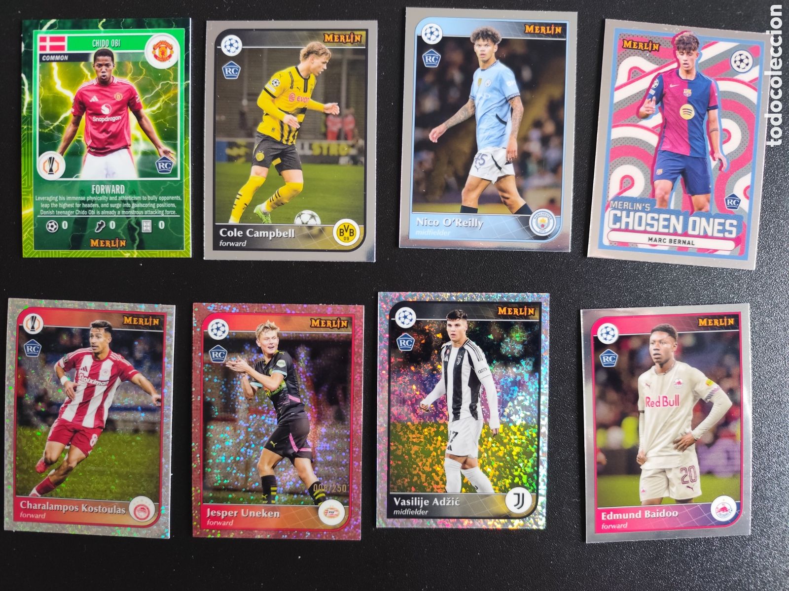 Figurine di Calcio: Lote 8 Rookie Carda UCL 2024/25 Merlin Topps