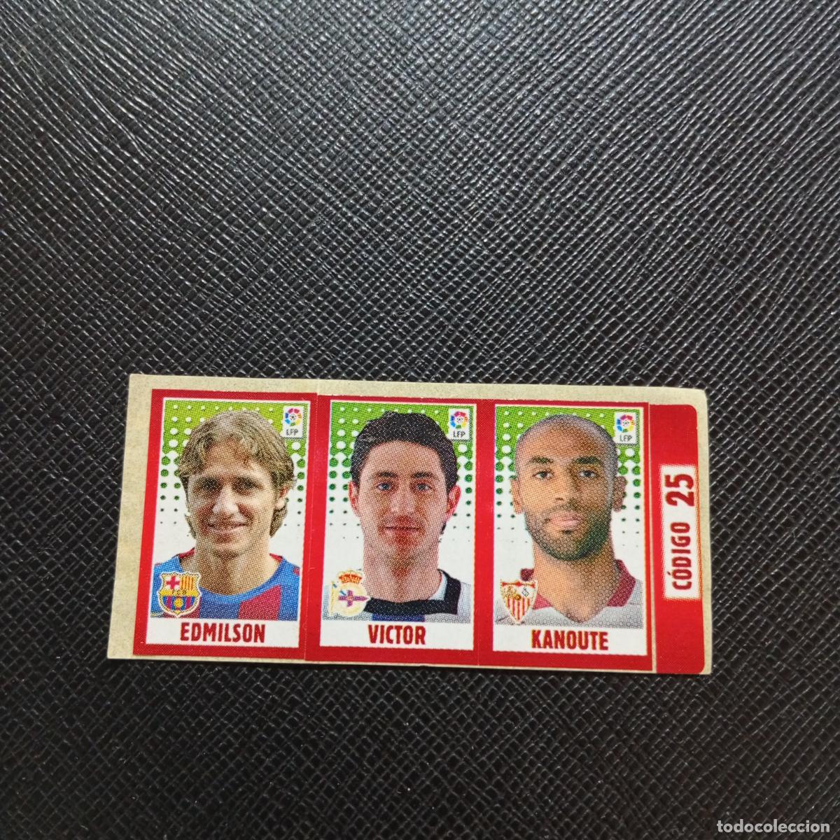 Cromos de F&uacute;tbol: 25 CODIGO EDMILSON VICTOR KANUTE CHICLE LIGA DE LAS ESTRELLAS 2005 2006 - SIN PEGAR - A77 PG1